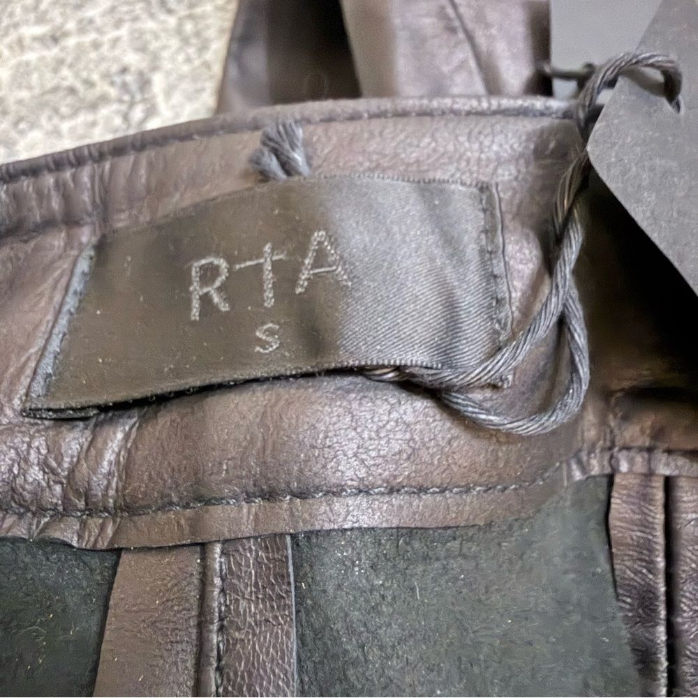 NWT RtA Luana Black Leather Trousers Sz S - Picture 4 of 7